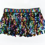 frange pailletée multicolore dentelle perlée élastiquée jupe élégante décoration vêtement textile maison DIY