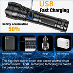 lampe torche noire rechargeable usb texturée rainures moderne robuste anneau serrage cordon