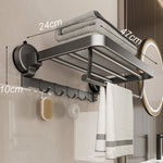 porte serviettes bain argenté moderne fixe sans perçage 37cm 47cm 57cm.linspace()