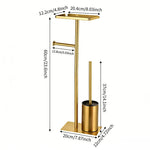 support toilette moderne noir acier inoxydable plaque carrée rouleaux papier toilette brosse wc plateau