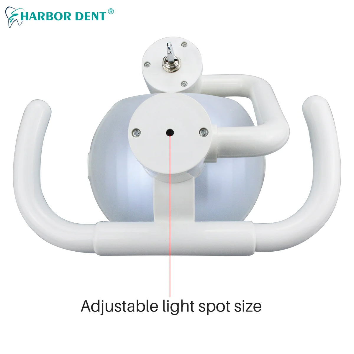 lampe dentaire blanc moderne interrupteur manuel adaptable grille ajustable transparente symboles soleil lune étoile