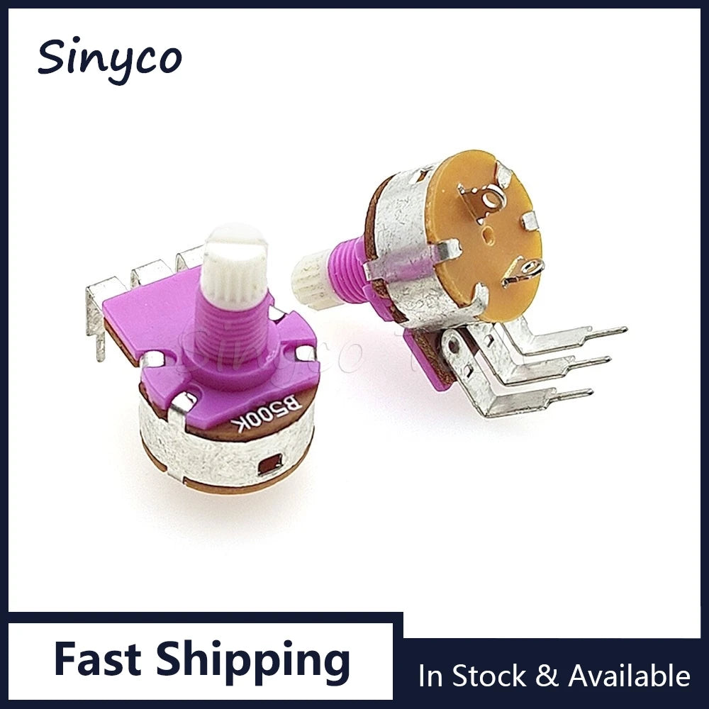potentiomètre film carbone 15mm violet beige blanc boulon rondelle moderne