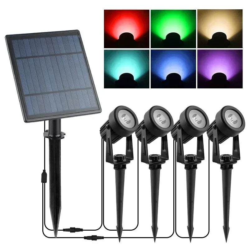 projecteur solaire led ip65 moderne autoinstallation noir opaqueextérieur jardin vacances
