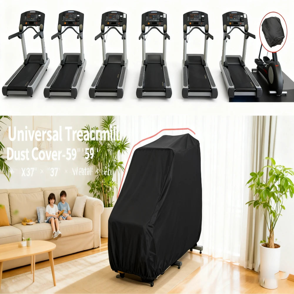 housse protection tapis roulant fitness polyester noir moderne anti poussière étanche grande taille universelle