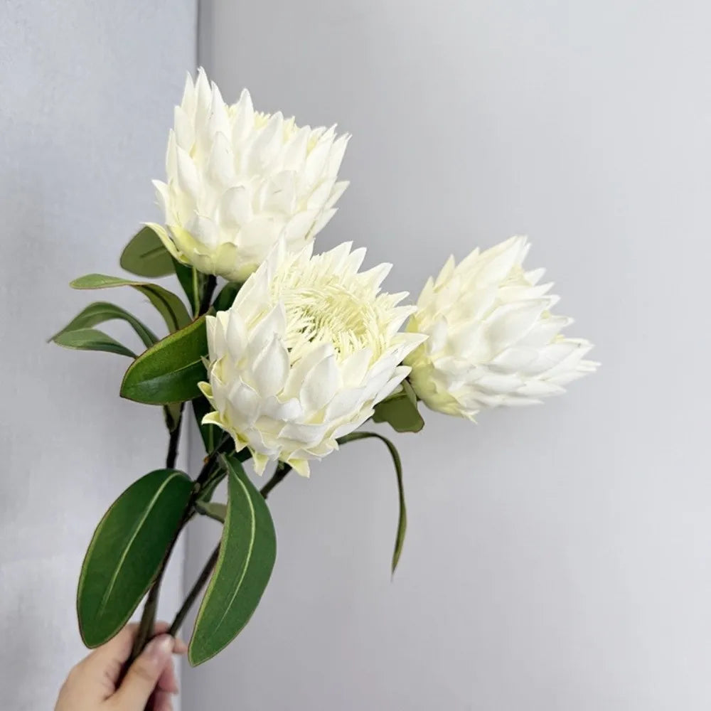bouquet fleurs artificielles chrysanthèmes blanc rose vert décoration intérieure anniversaire baby shower