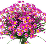 décoration extérieure bouquet artificiel fleurs simples feuilles vertes moderne blanc vert
