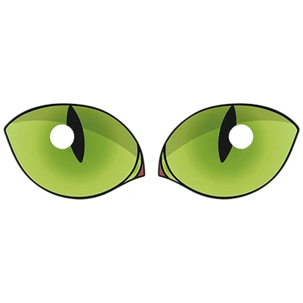 sticker mural oeil chat lumineux vert clair moderne adhésif salle bain brillant nuit décoration