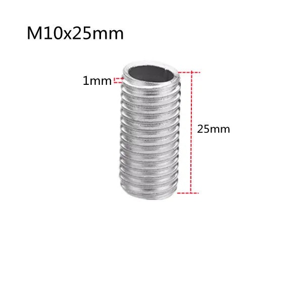 vis filetées argentées filetage régulier industriel 10 pièces M10 10mm 15mm 20mm 25mm 30mm