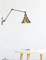 lampe murale articulée or industrielle vintage chambre cuisine salle manger