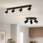 Spot moderne noir fixé plaque bras ajustables LED GU10 90260V(toucher ON/OFF)