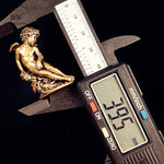 statue ange enfant dorée ailes base végétale renaissance ornement décoration intérieur classique erotique miniature