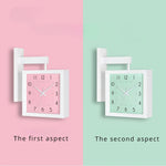horloge murale bois naturel cadran blanc moderne minimaliste aiguille quartz batterie
