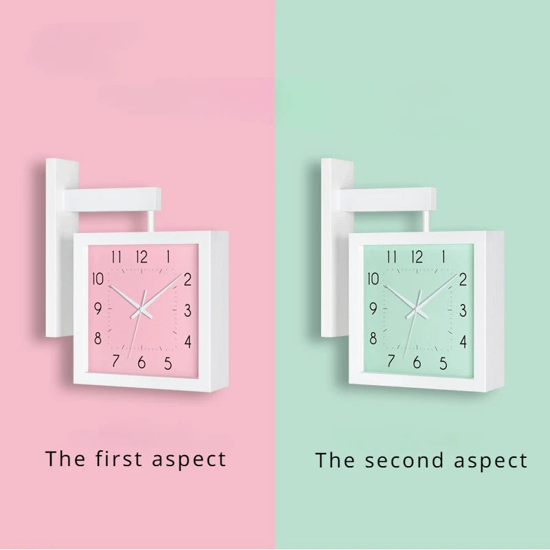 horloge murale bois naturel cadran blanc moderne minimaliste aiguille quartz batterie