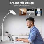 lampe led flexible réglable noir blanc moderne minimaliste interrupteur bouton poussoir