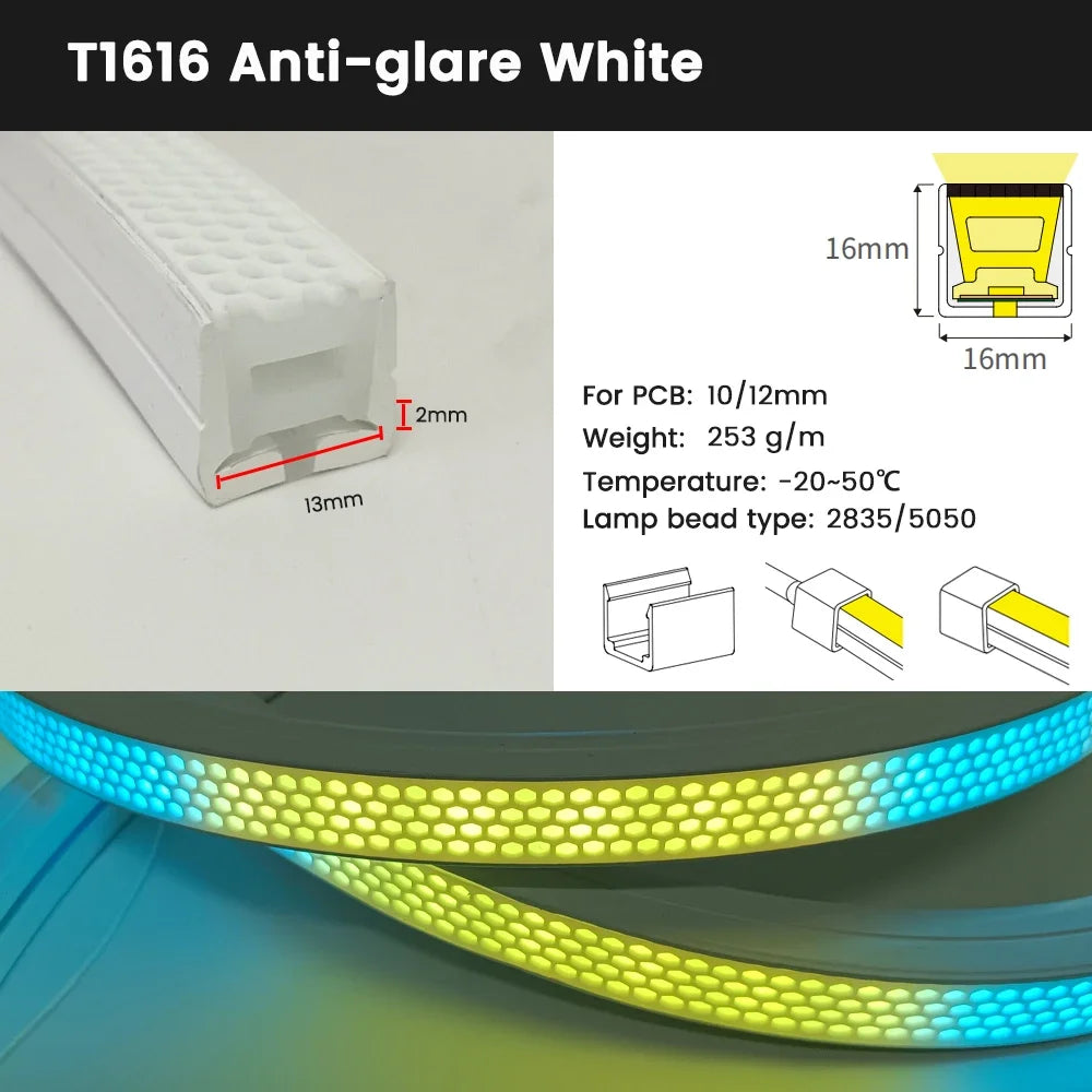 ruban led flexible blanc noir grille hexagonale adhésif connecteur câbles blancs moderne technologique