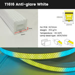 ruban led flexible blanc noir grille hexagonale adhésif connecteur câbles blancs moderne technologique