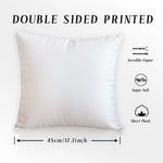 coussin carré moderne imprimé desiccant polyester blanc 45x45cm zip invisible lavable
