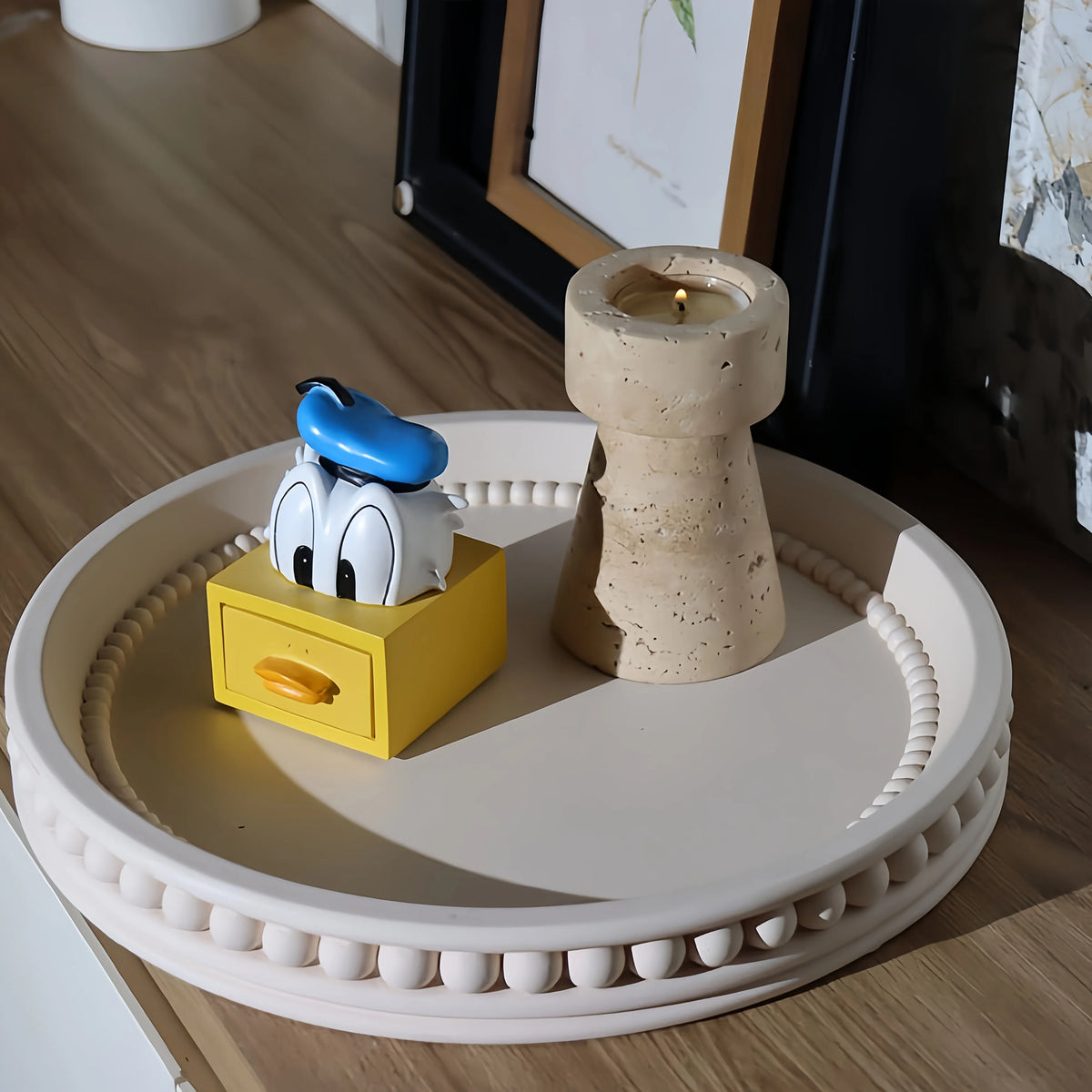 moule silicone plateau rond décoration intérieure vase transparent figurines bohème minimaliste