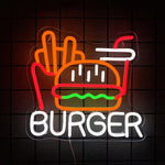 enseigne néon burger kebab pizza dr pepper hot moderne rétro cuisine affaires