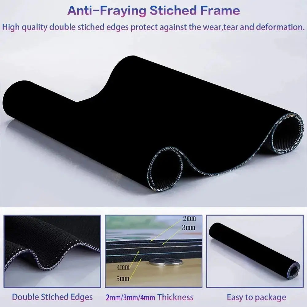 tapis souris personnalisable noir texture ligne moderne adhésif gaming non glissant 3mm