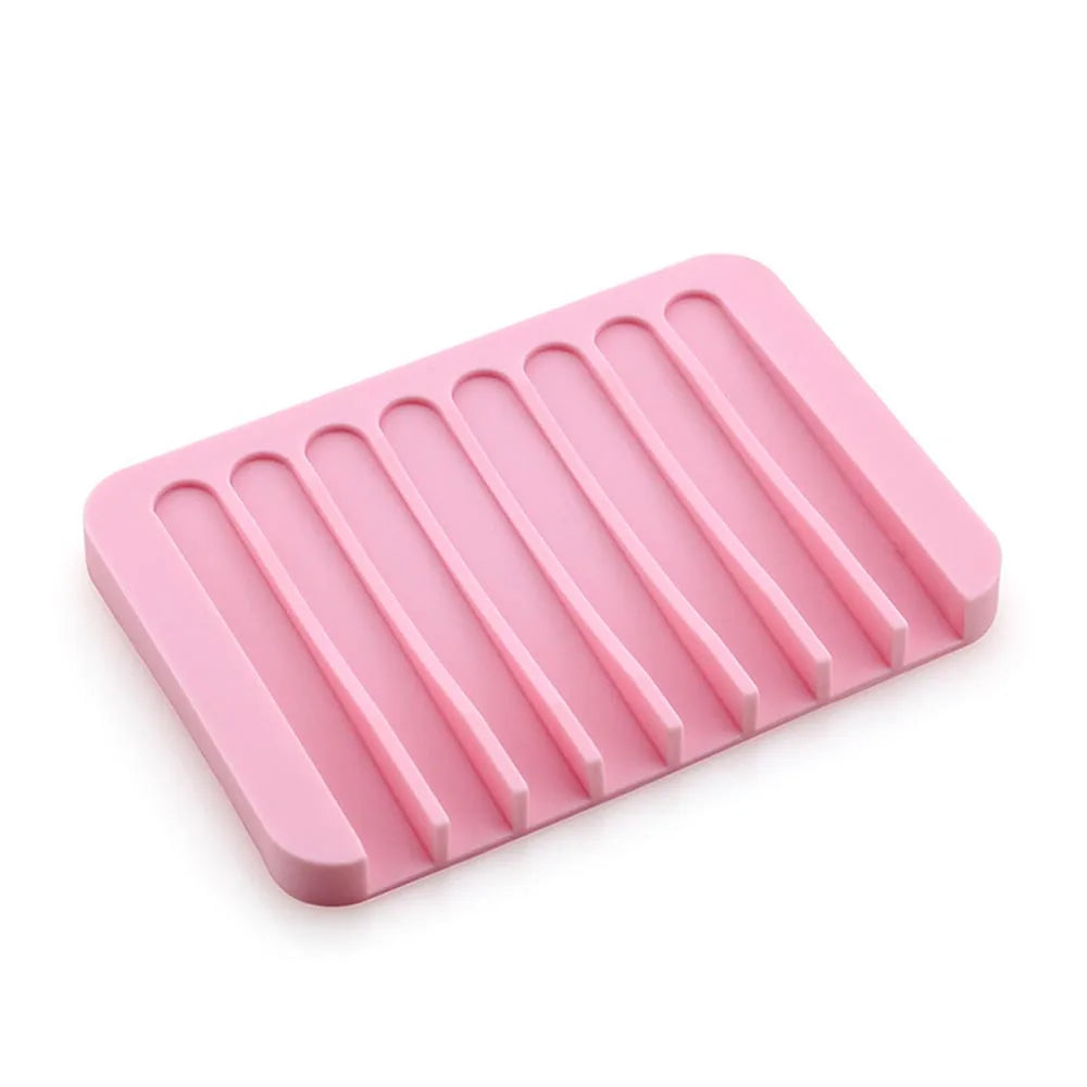 support savon silicone couleur rose moderne pratique antibactérien cuisine salle bain