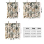 rideau douche tropical feuilles vertes fleurs blanches opacité moderne 12 anneaux métalliques polyester dimension