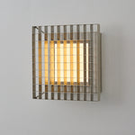 lampe murale moderne blanche grille métal éclairage quotidien cuisine salle bain