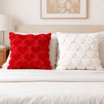 coussin rouge motif cœurs doux opacité 45cm 45cm lit décoration romantique polyester coton