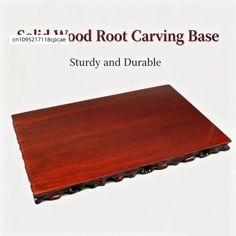 base racine sculptée bois rouge foncé sculptures complexes classique simple élégant