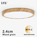 plafonnier led moderne bois grainé blanc éclairage quotidien surface vis fixations
