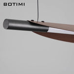 lampe suspendue moderne noire bois naturel texture bois chambre salon étude