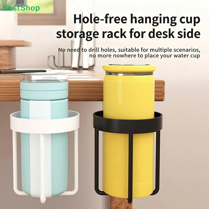 porte gobelet clip métallique ajustable rangement boisson moderne noir blanc minimaliste