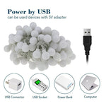 guirlande lumineuse extérieure led usb 5v boules lumineuses colorées autoinstallation decoration jardin camping