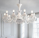 lustre cristal blanc noir baroque salon chambre encastrée LED classique