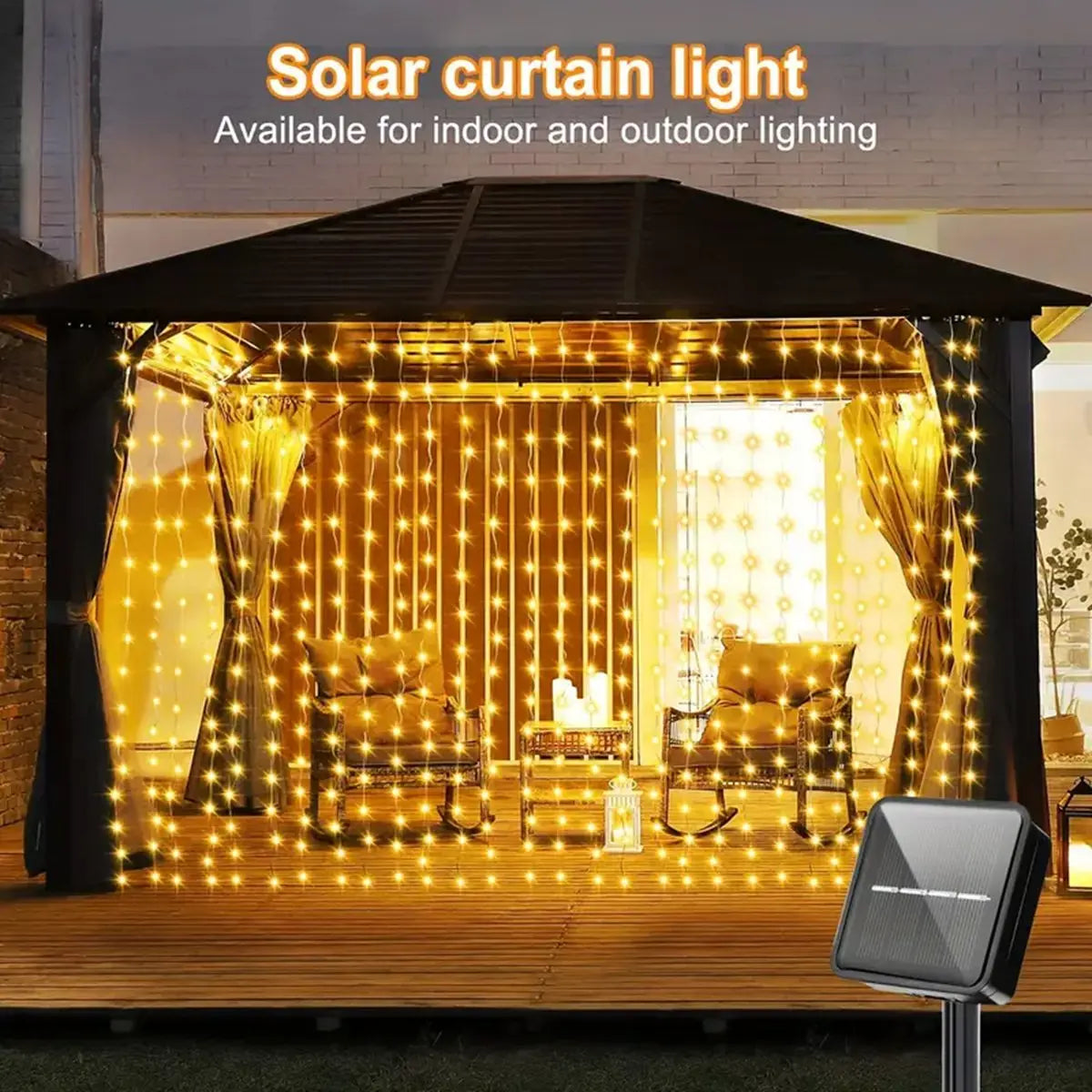 rideau lumineux solaire led blanc multicolore moderne modes