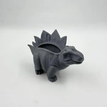 cache pot forme dinosaure gris sculpté relief créatif plante opacité décoration multifonctionnelle