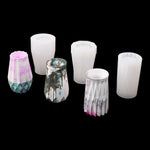 moules silicone vase décoratif texturé moderne opaques variés couleurs bleu vert blanc