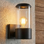 lampe murale extérieure moderne noir transparent autonome ip65 aluminium décoration jardin porche