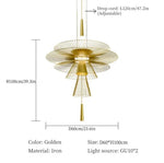 suspension lumineuse contemporaine or noir minimaliste métal cercles concentriques 249 2000 lumens