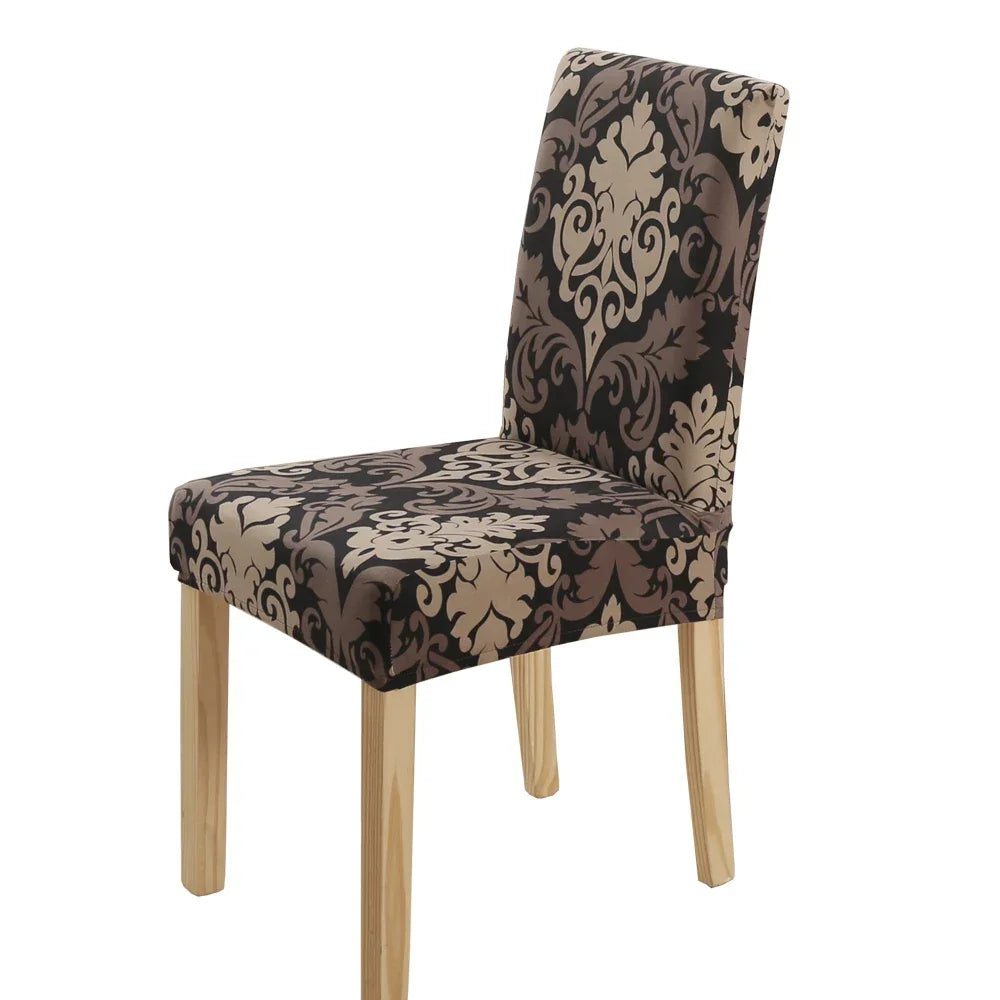 housse chaise moderne stretch imprimé floral rayures geometriques gris noir bleu beige marronwasher removable