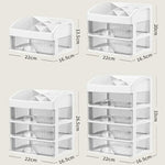 boîte rangement tiroirs transparente blanc moderne organisateur cosmétique multifonctionnelle double