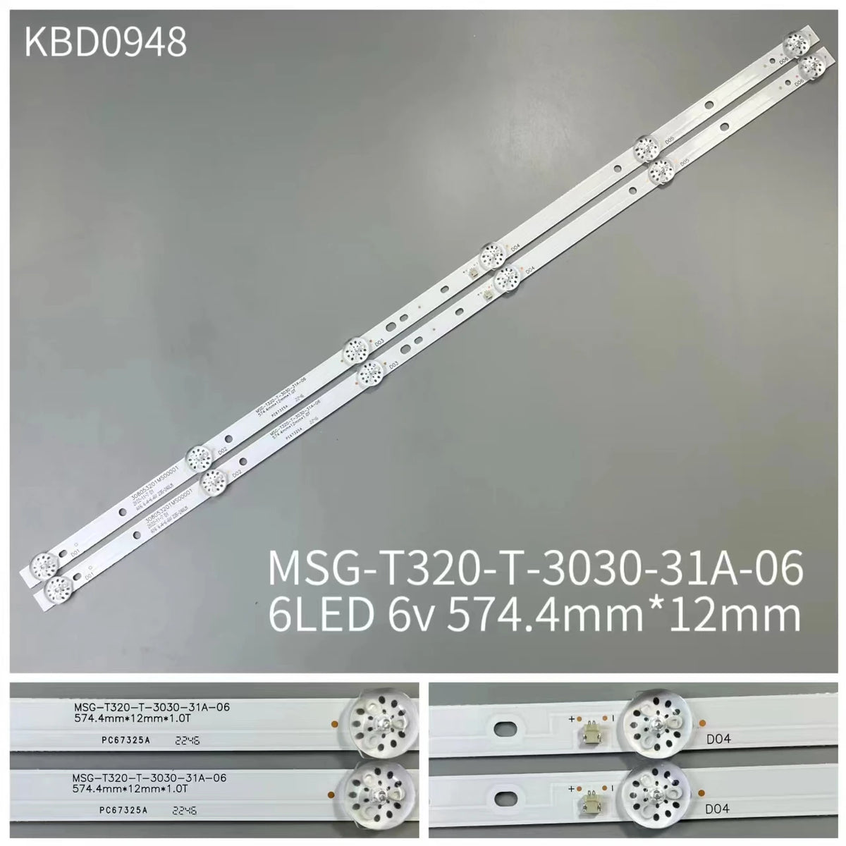 barre lumineuse led blanc moderne connecteurs 574.4mm 12mm