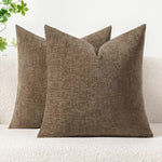 housse coussin carré vert olive texture lin moderne zip invisible canapé décoration maison