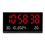 grande horloge murale digitale moderne horaire calendrier température réveil couleur noir rouge bleu blanc