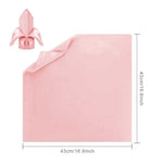 Serviette de table carrée rose pâle en tissu de haute qualité, dimension de 43 cm x 43 cm.