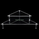 présentation transparente moderne support bijoux transparent sans motif grille tailles