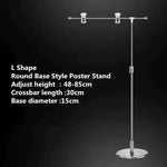 support d'affichage réglable acier inoxydable noir moderne clips ajustement hauteur affiche clip aluminium base