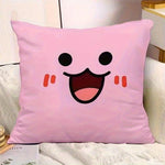 taies d'oreiller cartoon couleurs vives yeux sourires motifs opaques polyester peacheskin 40x40cm 45x45cm 50x50cm