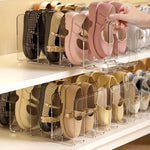 organiseur chaussures transparent moderne réutilisable support mural trois pièces fixations visibles rangement chambre