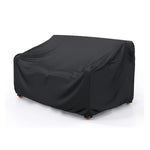 Housse canapé extérieure polyestère noire moderne poche poignée adjustable ventilation